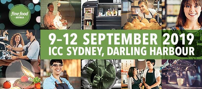 ขอเชิญเข้าร่วมงาน Fine Food Australia 2019 ที่นครซิดนีย์ระหว่างวันที่9 -12 กันยายน 2562 เวลา 10.00-18.00 สถานที่จัดงาน International Convention Centre Sydney (ICC Sydney) Hall 5, บู๊ทเลขที่ L2 Fine Food Australia 2019